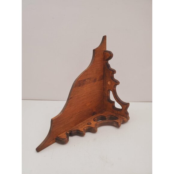 Corner shelf Ornate Knick knack one tier Vintage Wood Shelf - Picture 3 of 10